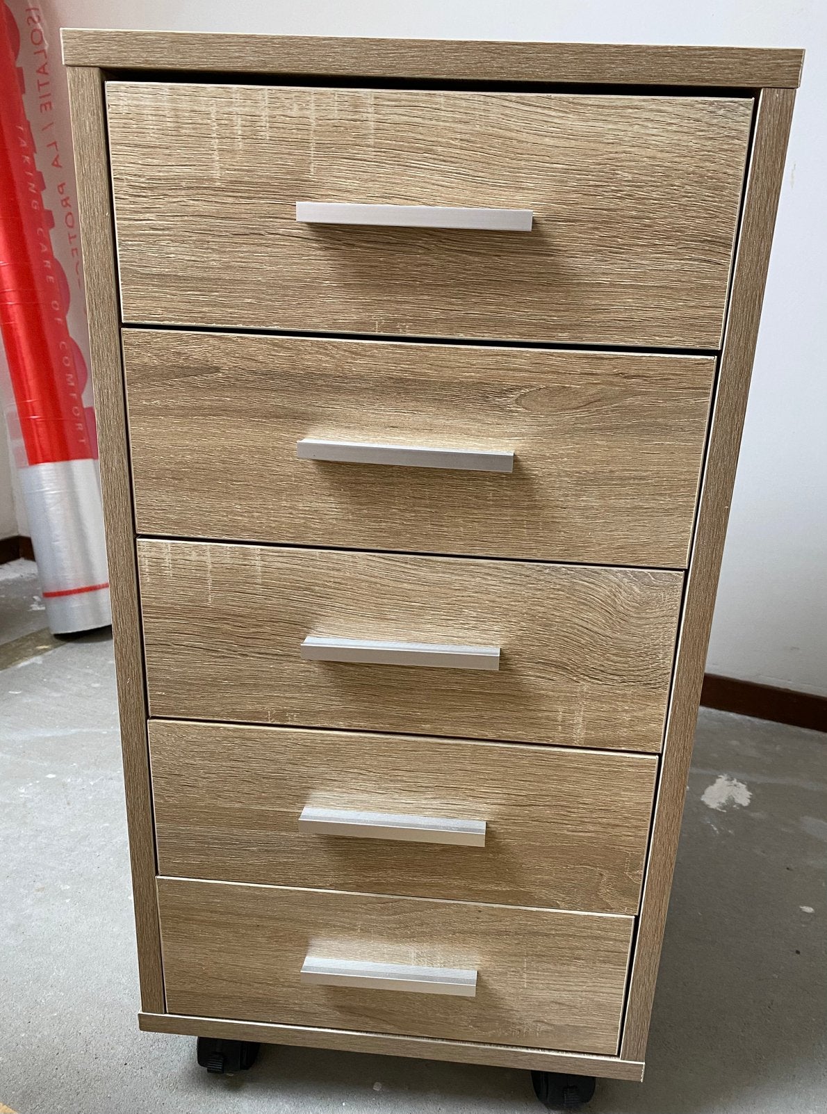 Ladenkastje hoog 60 cm. op wielen, Huis en Inrichting, Kasten | Ladekasten, Ophalen, Minder dan 50 cm, 5 laden of meer, Zo goed als nieuw