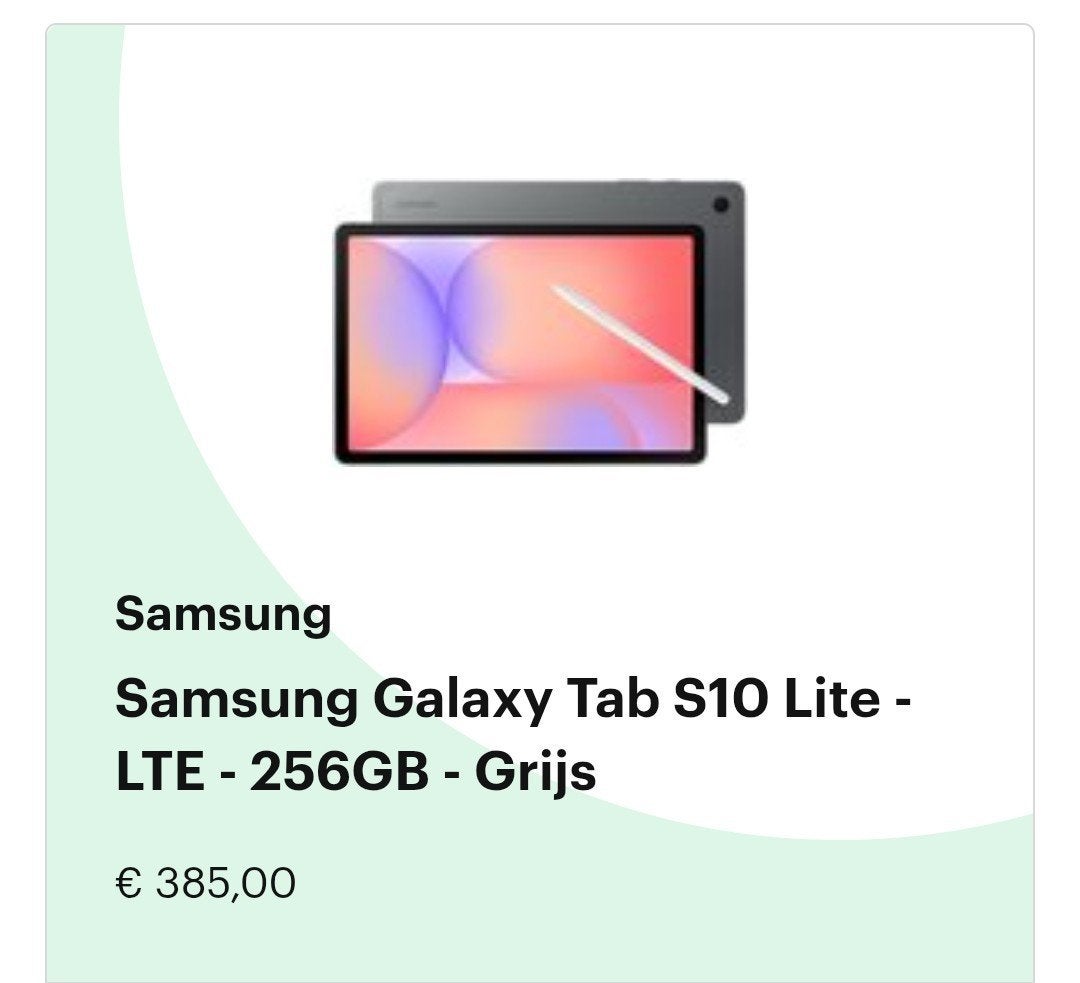 Samsung Galaxy Tab S10 Lite - LTE - 256GB - Grijs, Computers en Software, 10 inch, Galaxy Tab S10 Lite, Nieuw, Ophalen of Verzenden