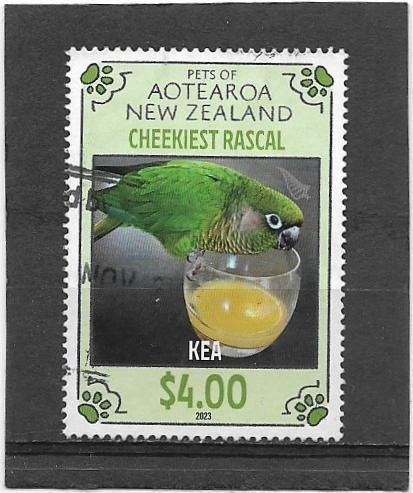Nieuw Zeeland 2023 Pets of New Zealand – KEA $4.00, Verzenden, Gestempeld