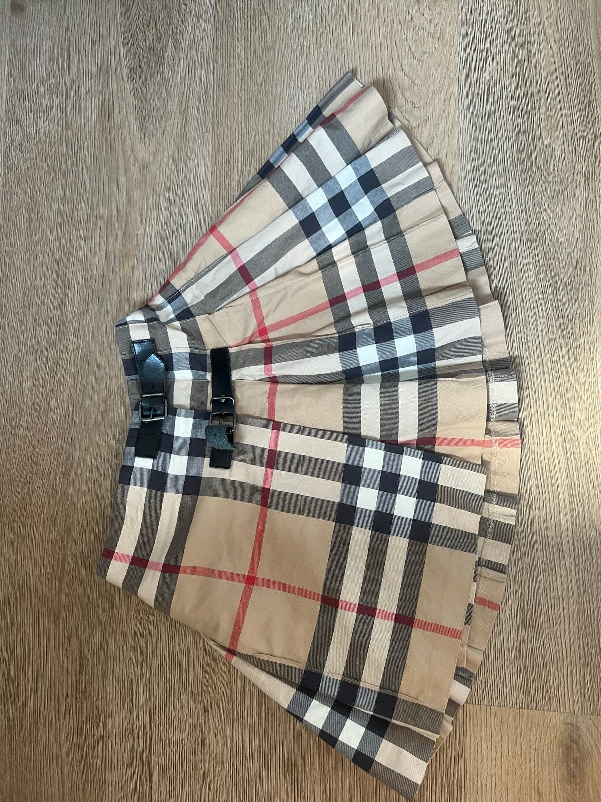 Burberry geruite plooirok, Beige, Ophalen of Verzenden, Zo goed als nieuw, Maat 34 (XS) of kleiner