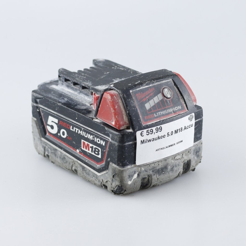 Milwaukee 5.0 M18 Accu, Milwaukee, Gebruikt, Support@milwaukee.com, Milwaukee Electric Tool Corporation, 13135 W. 
Lisbon Road, Brookfield, WI 53005
USA