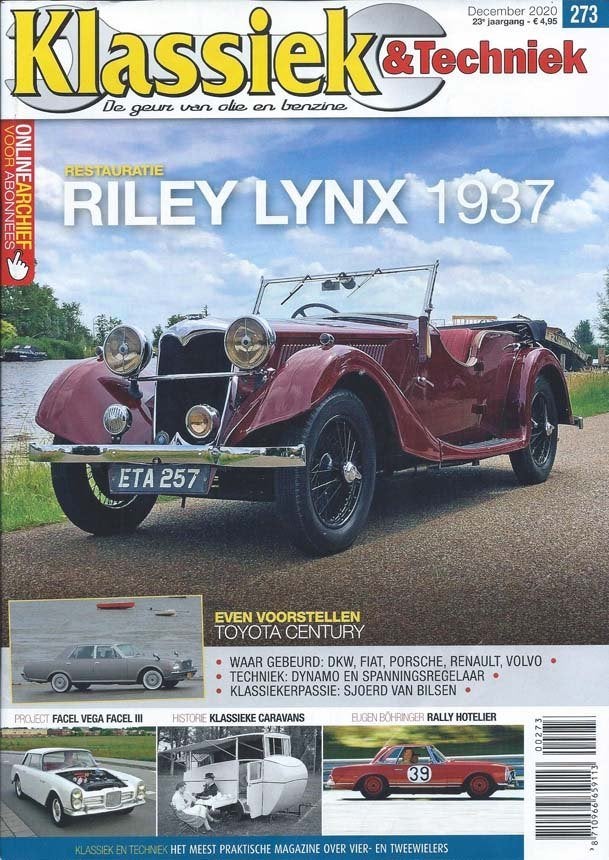 Klassiek & Techniek 273 2020 : Toyota Century - Riley 12/4, Boeken, Ophalen of Verzenden, Gelezen, Algemeen