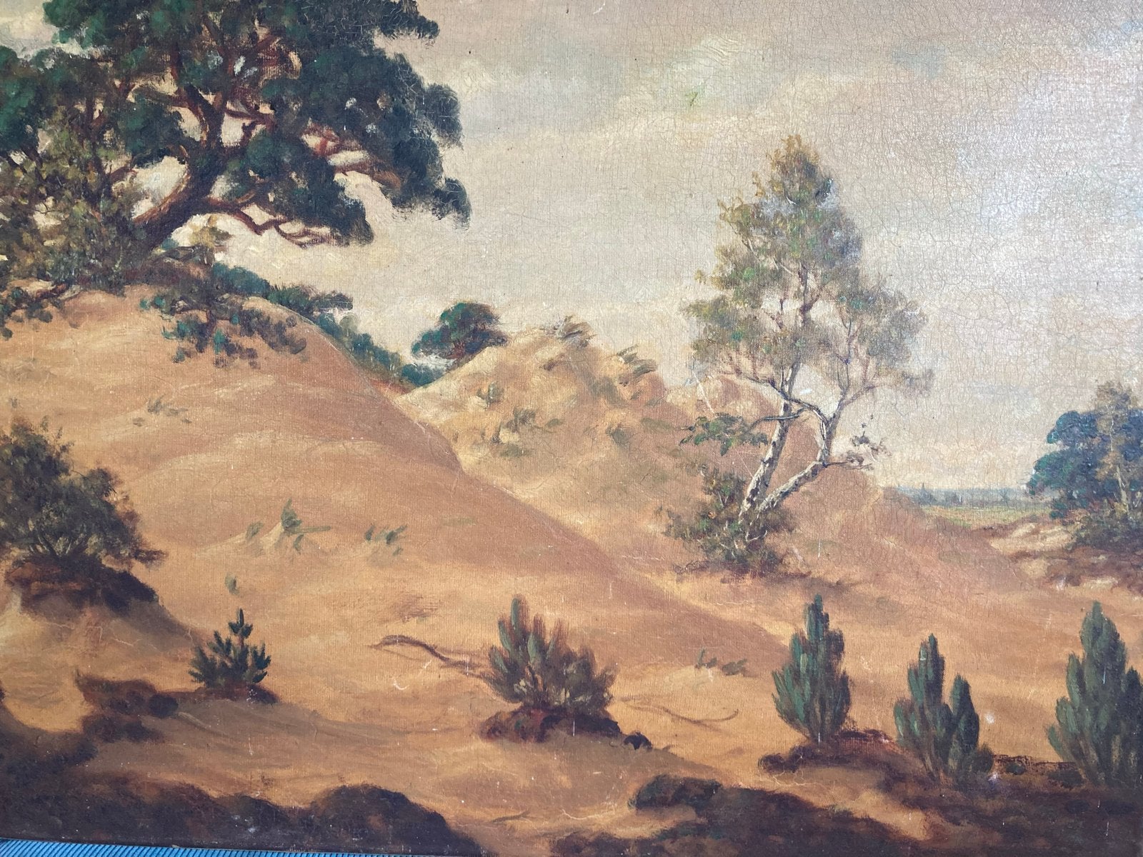 Wim Nefkens (1899-1982) - Zandverstuiving / Duinlandschap, Ophalen, Doek, Realistisch, Landschap
