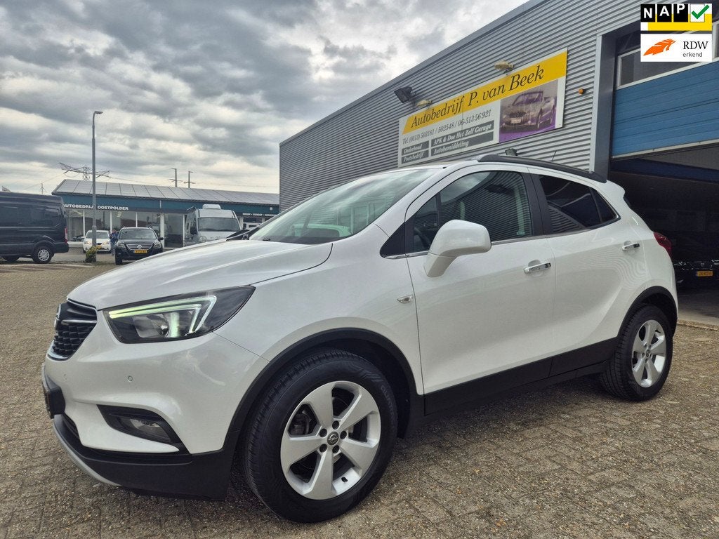 Opel Mokka X 1.4 Turbo Innovation, Auto's, Opel, Voorwielaandrijving, Gebruikt, Leder en Stof, Wit