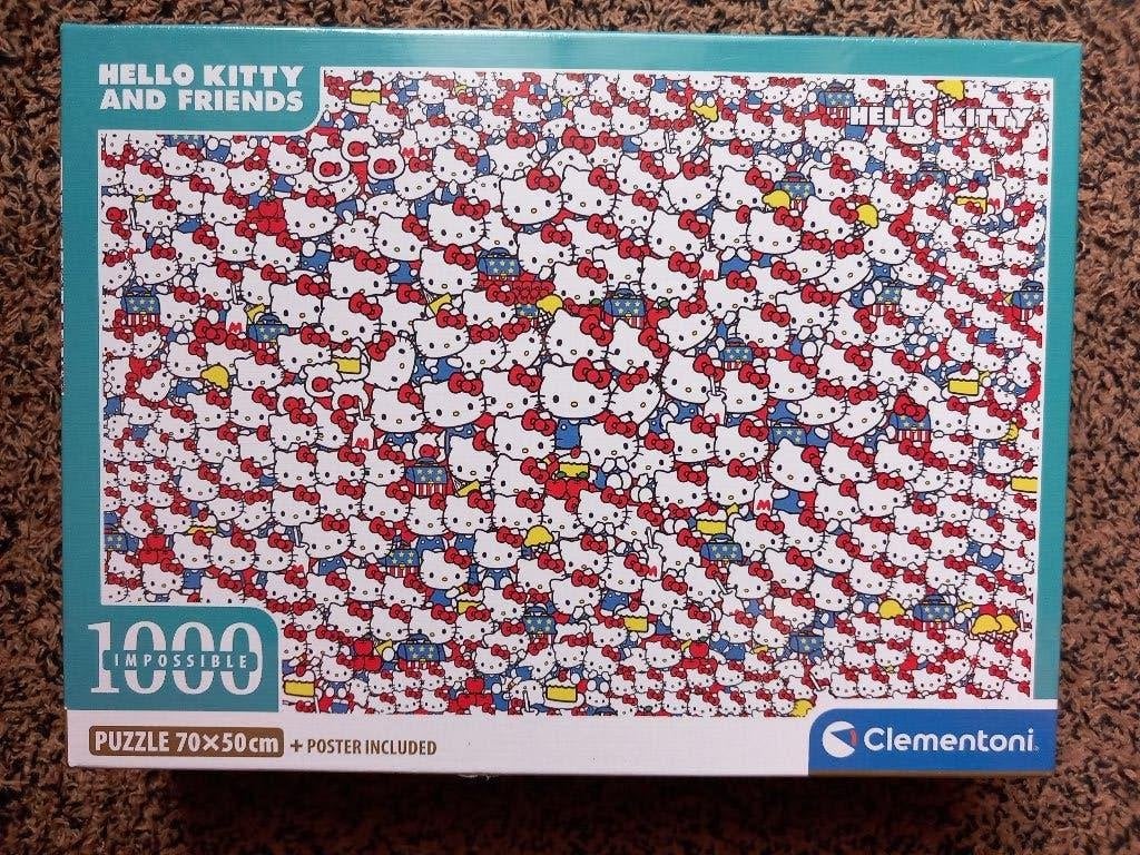 Clementoni puzzel Hello Kitty Impossible 1000 stukjes NIEUW, Ophalen of Verzenden, 500 t/m 1500 stukjes, Nieuw, Legpuzzel