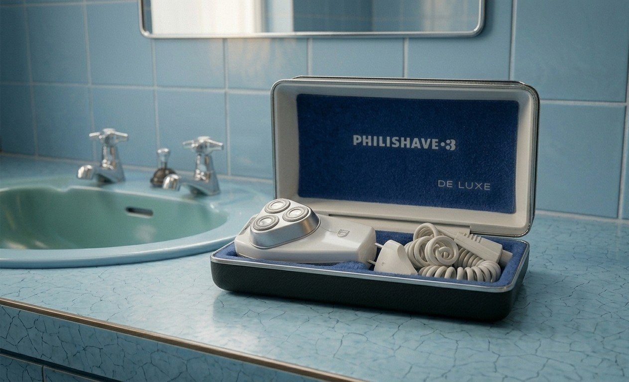 Retro Chic: Philishave De Luxe Set (Jaren '70), Verzamelen, Retro, Ophalen of Verzenden