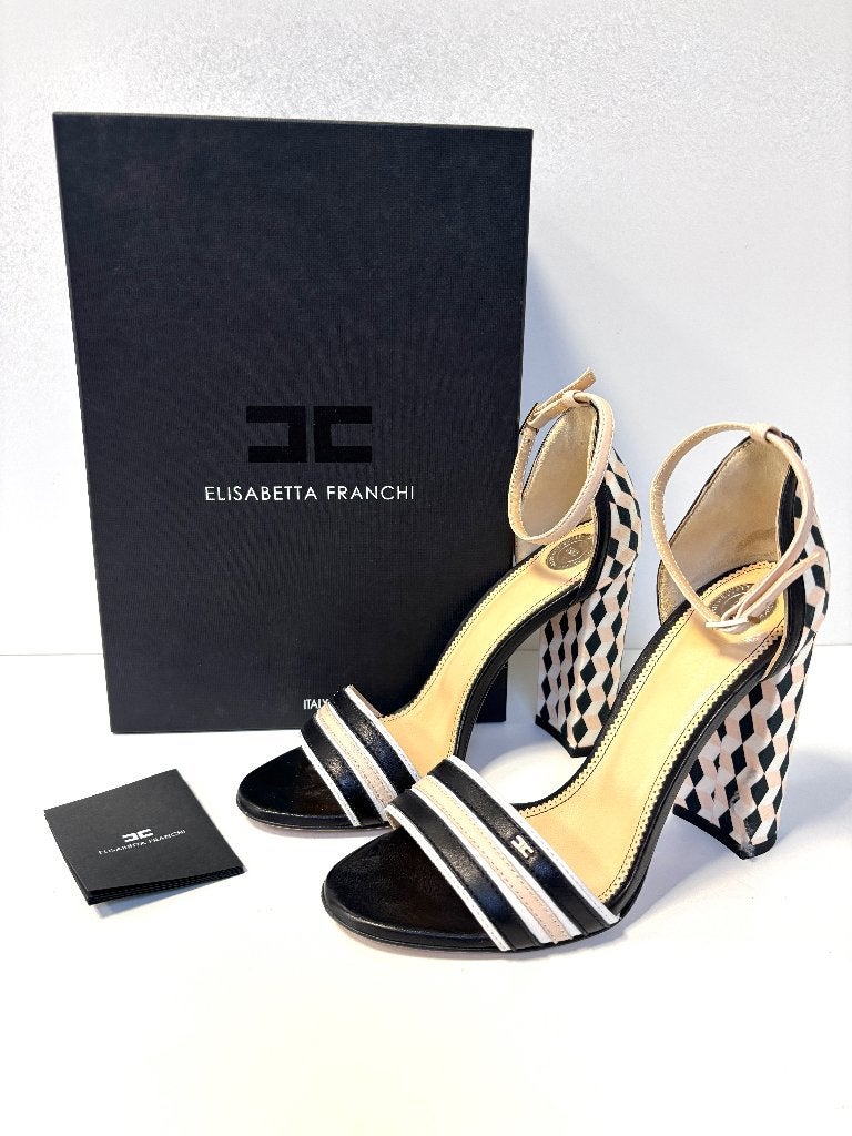 ELISABETTA FRANCHI zwart nude hakken Maat 37, Pumps, Elisabetta Franchi, Zwart, Ophalen of Verzenden