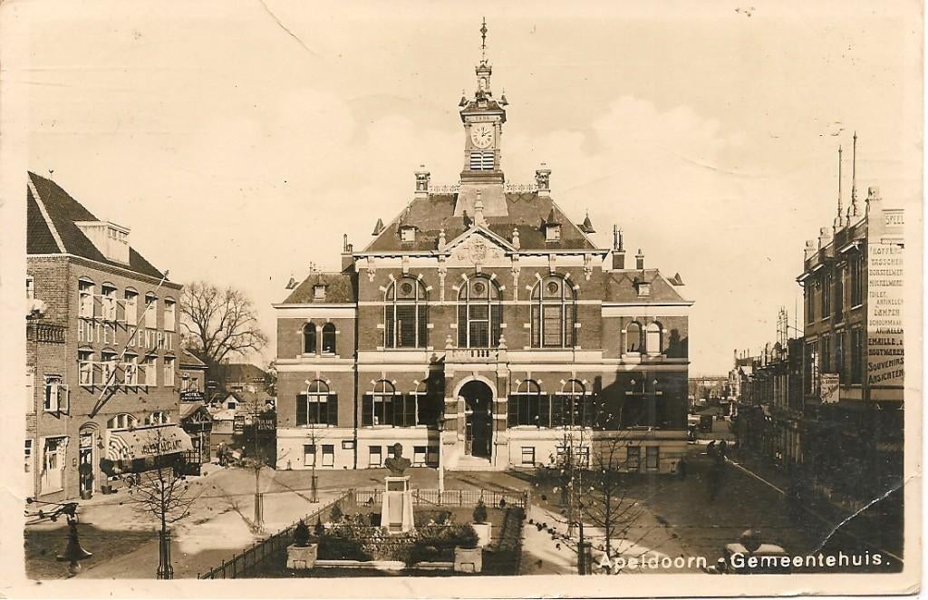 Apeldoorn Gemeentehuis, Ophalen of Verzenden, 1940 tot 1960, Gelopen, Gelderland