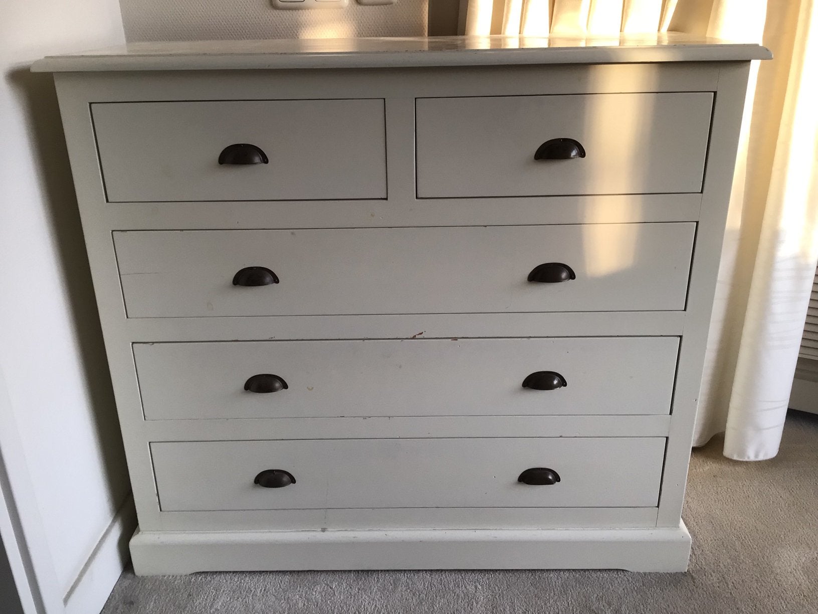 ladekast/commode met 5 laden. Massief hout, Huis en Inrichting, Ophalen, Gebruikt, 5 laden of meer, Minder dan 100 cm