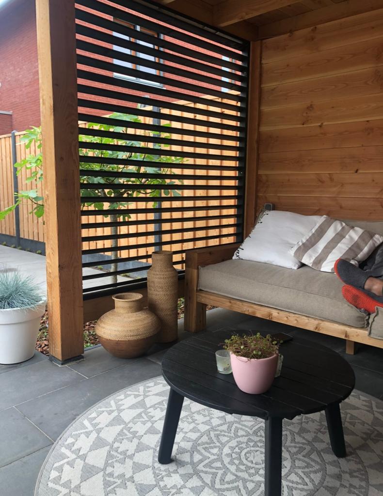 Massief houten lounge tuinbank teak (2.63x 0.86 x 0.58), Tuin en Terras, Tuinmeubel-accessoires, Ophalen, Gebruikt
