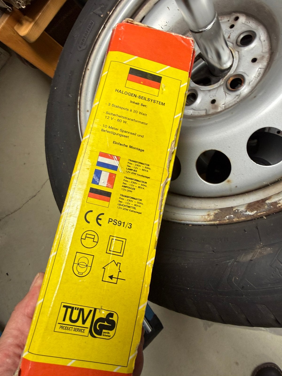 Spankabel halogeen set 12 volt, Ophalen