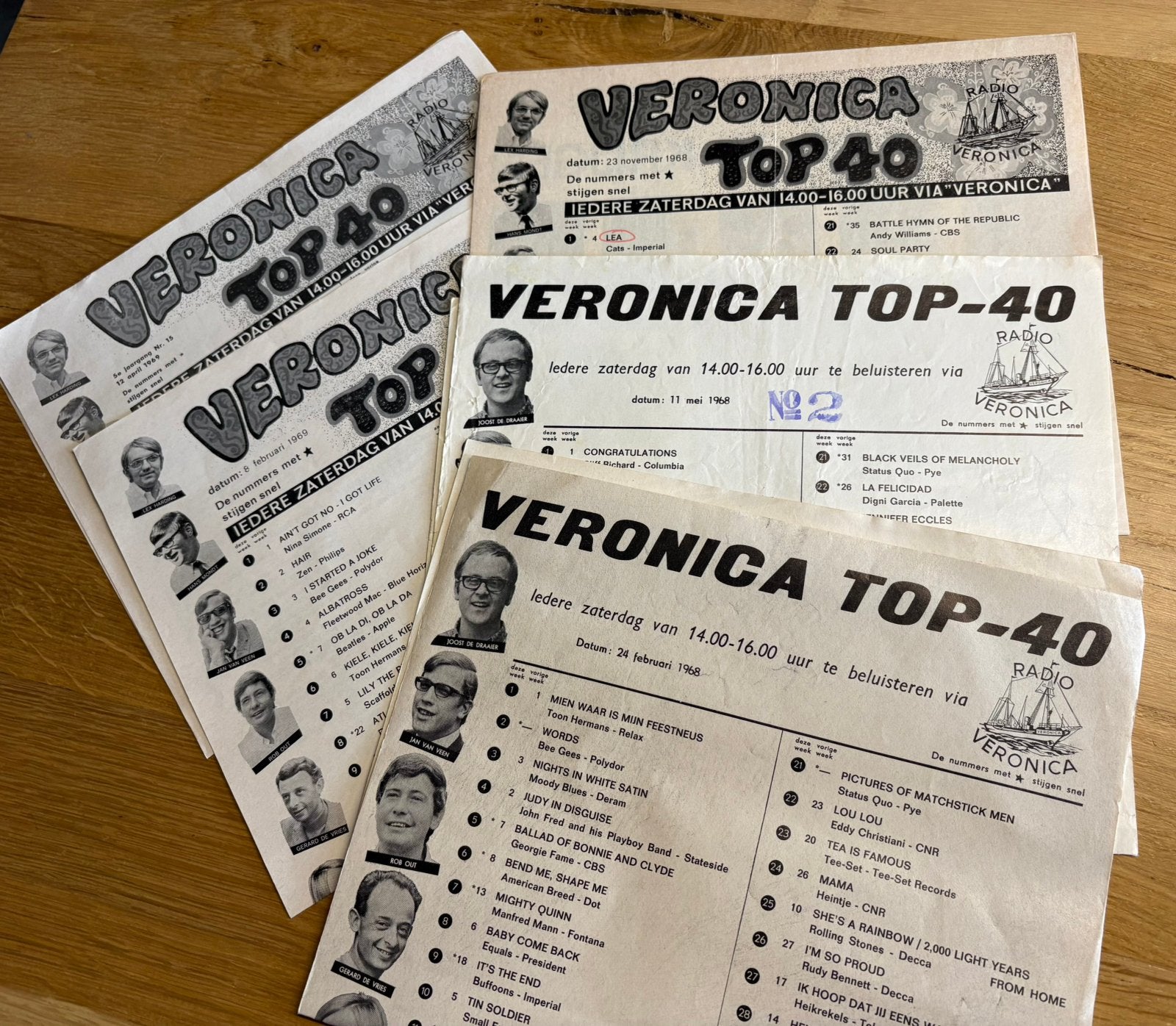 Top 40 hitlijsten 1968 en 1969, Verzenden, Gebruikt, Boek, Tijdschrift of Artikel