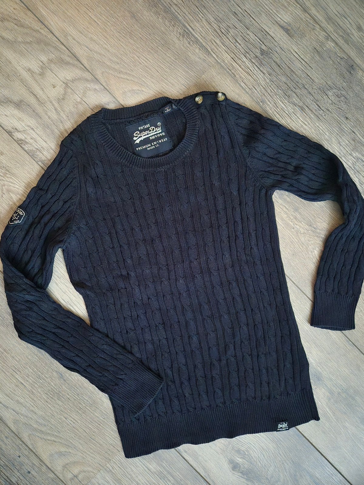 nieuwe Superdry donkerblauwe damestrui maat 40, Maat 38/40 (M), Nieuw, Ophalen of Verzenden, Superdry