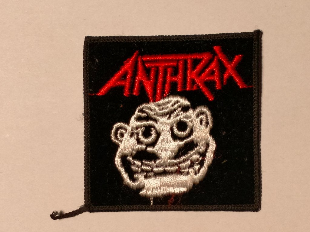 Anthrax notman Not man vintage muziek metal patch embleem, Verzamelen, Ophalen of Verzenden, Nieuw, Kleding