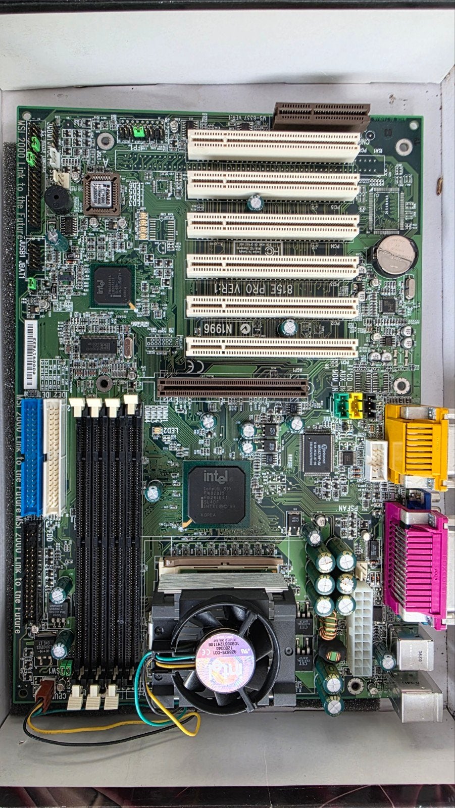 MSI 815E Pro (MS-6337) Moederbord - Vintage Socket 370, Computers en Software, Ophalen, Socket 370, Gebruikt, DDR