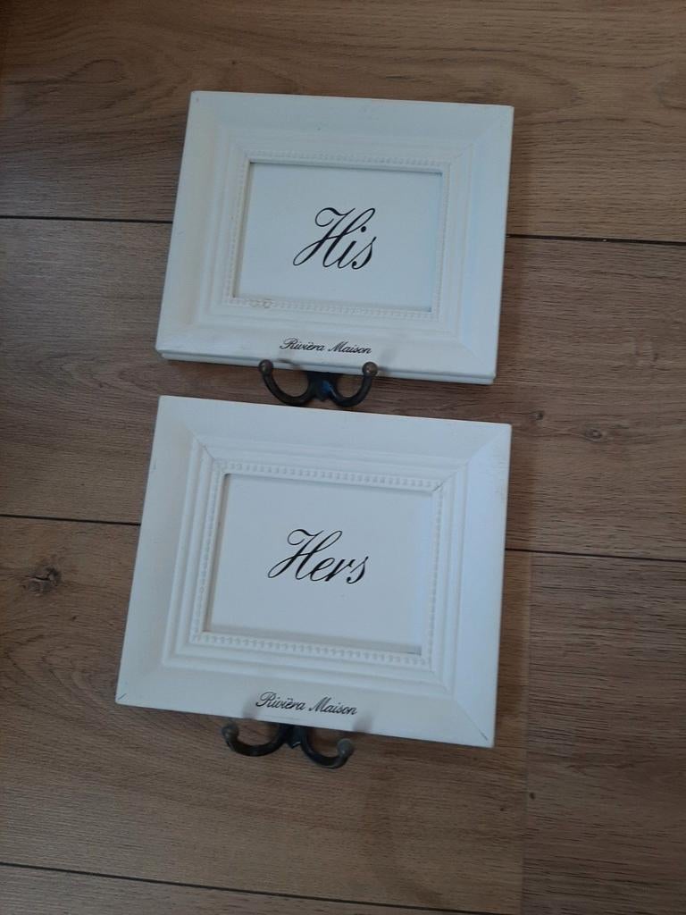 Oude collectie van Rivièra Maison, de 'His & Hers' wandhaken, Ophalen, Hout, Wandkapstok, Minder dan 100 cm