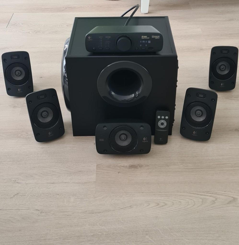 Logitech Z906 5.1 Surround Sound | Gecertificeerd | Complete, Zo goed als nieuw, Complete surroundset, 120 watt of meer, Ophalen