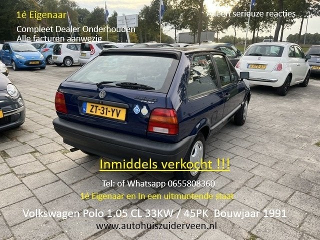 volkswagen polo 1.05 cl 1é Eigenaar Compleet dealer onderho, Auto's, Bedrijf, Handgeschakeld, 1043 cc, Coupé