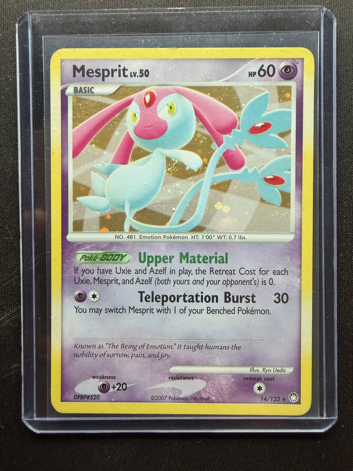 Mesprit LV.50 14/123, Ophalen of Verzenden, Gebruikt, Losse kaart, Foil