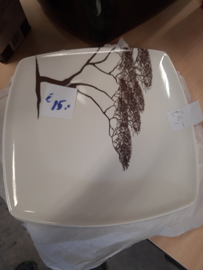 Servies Melamine ware, 6 stuks vierkante vlakke borden, Ophalen, Kunststof, Overige merken, Nieuw
