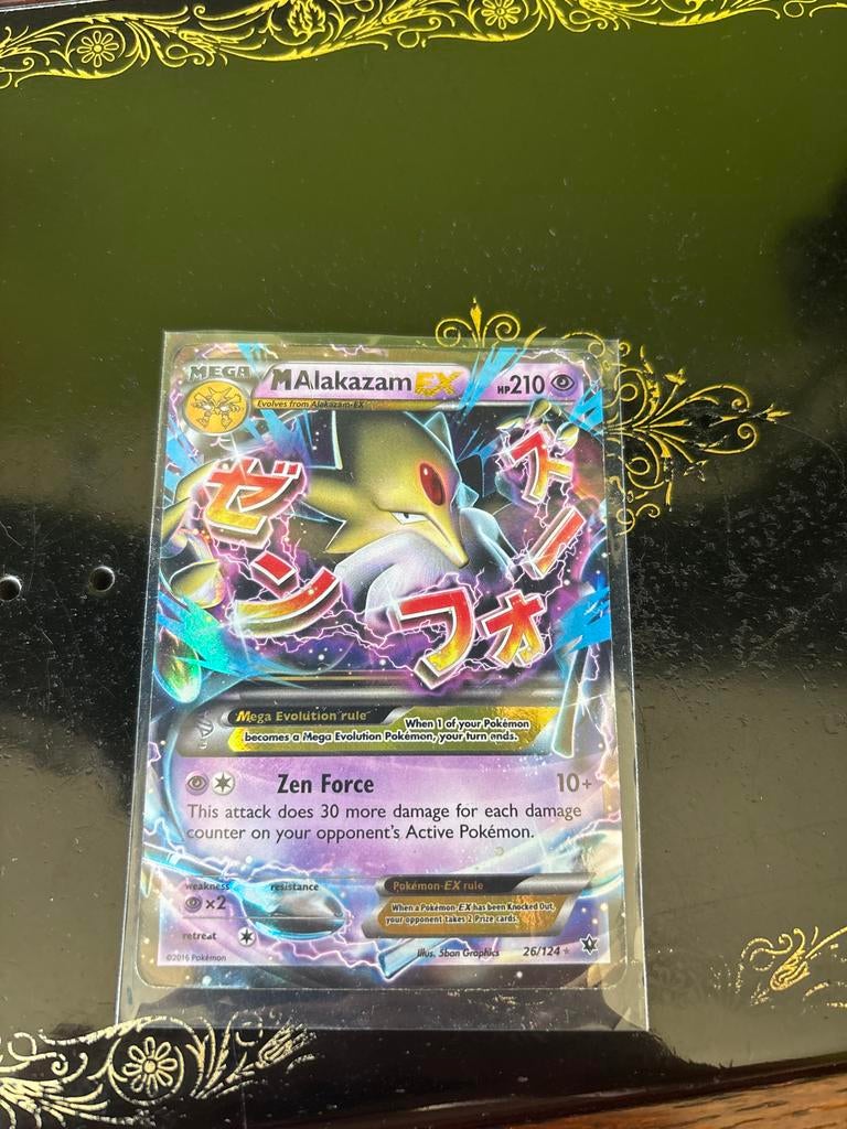 Pokémon M Alakazam EX kaart #26, Hobby en Vrije tijd, Verzamelkaartspellen | Pokémon, Ophalen, Gebruikt, Losse kaart, Foil
