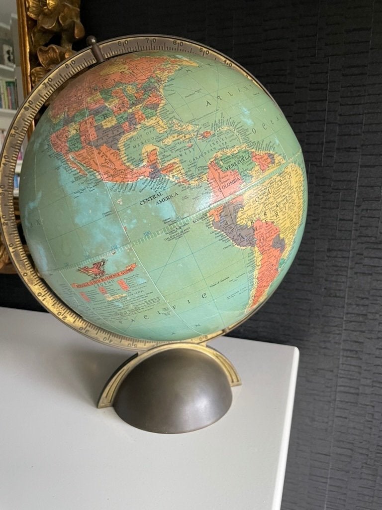 Mooie Jaren 50  Replogle 12 inch reference globe. Wereldbol, Ophalen of Verzenden, Gebruikt