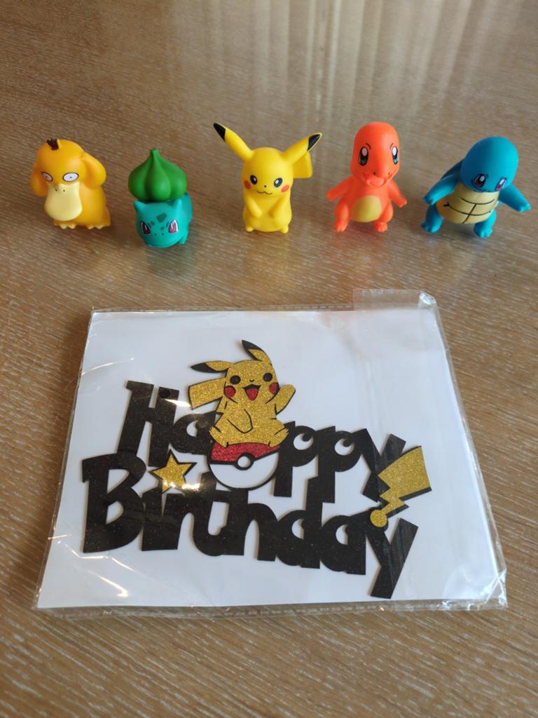 Pokemon taart versierset - ongebruikt, Hobby en Vrije tijd, Film en tv, Nieuw, Meerkleurig, Ophalen of Verzenden