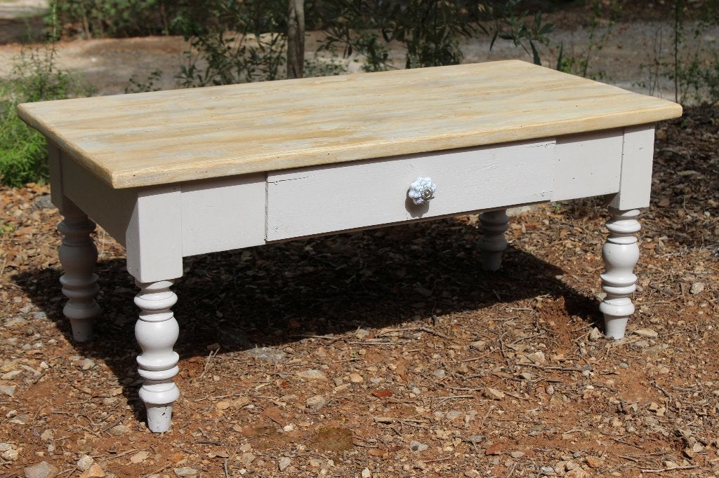 Brocante - Prettige Provençaalse salontafel!, Ophalen, Gebruikt, Hout, Brocante