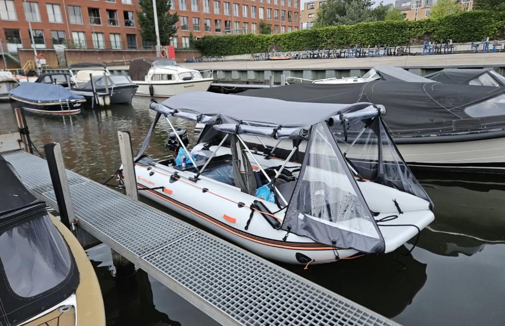 Kolibri KM-420 Sea Cat Complete set incl. tent & Suzuki 6pk, Watersport en Boten, Rubberboten, Ophalen, Peddels, 4 m, 6 pk