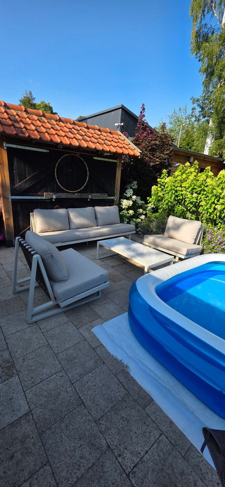 Prachtige loungeset Yara aluminium wit, Ophalen, Nieuw, Aluminium, Bank