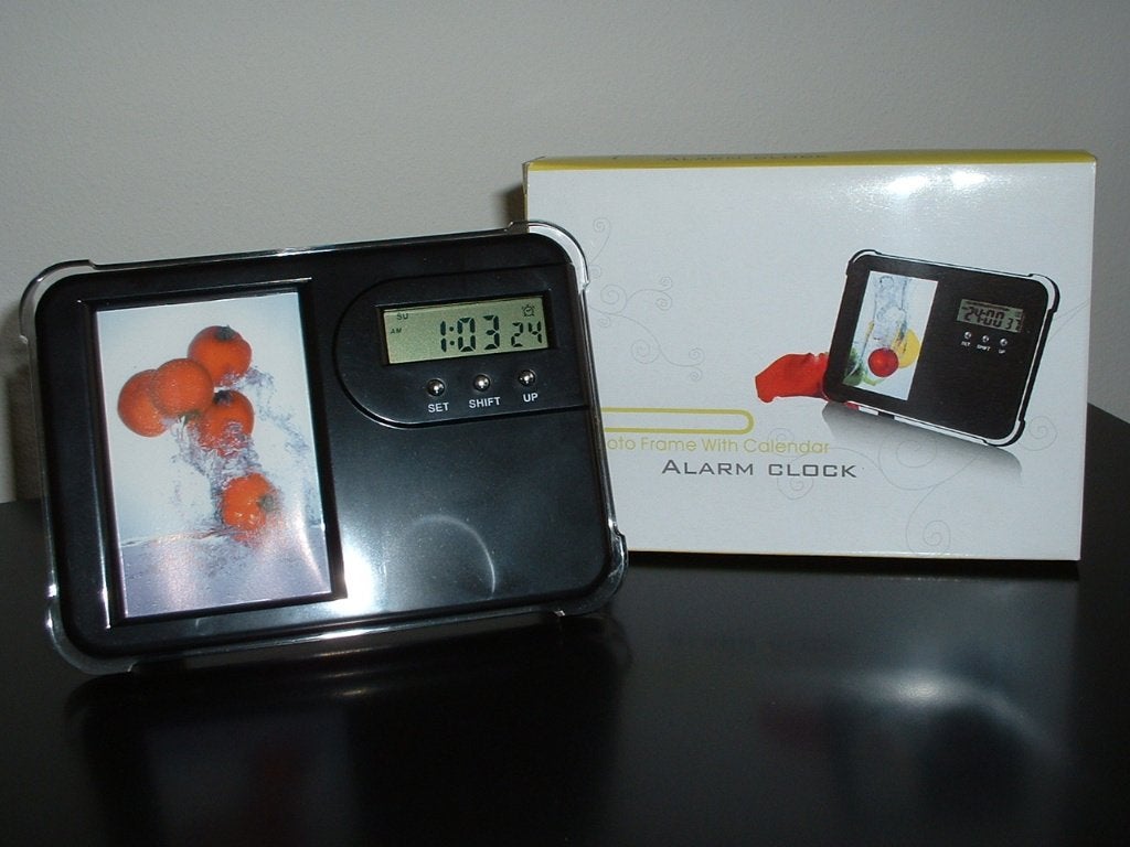 Foto frame met klok en kalender NIEUW, Ophalen, Nieuw, 8 tot 12 inch, Overige merken