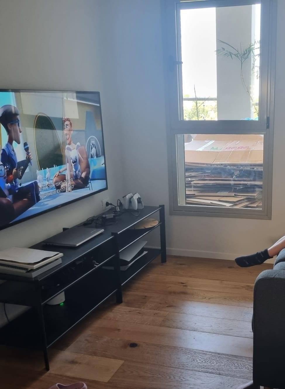 Ikea JÄTTESTA TV-meubel, zwart, zo goed als nieuw, 150 tot 200 cm, Ophalen of Verzenden, Zo goed als nieuw, Minder dan 100 cm