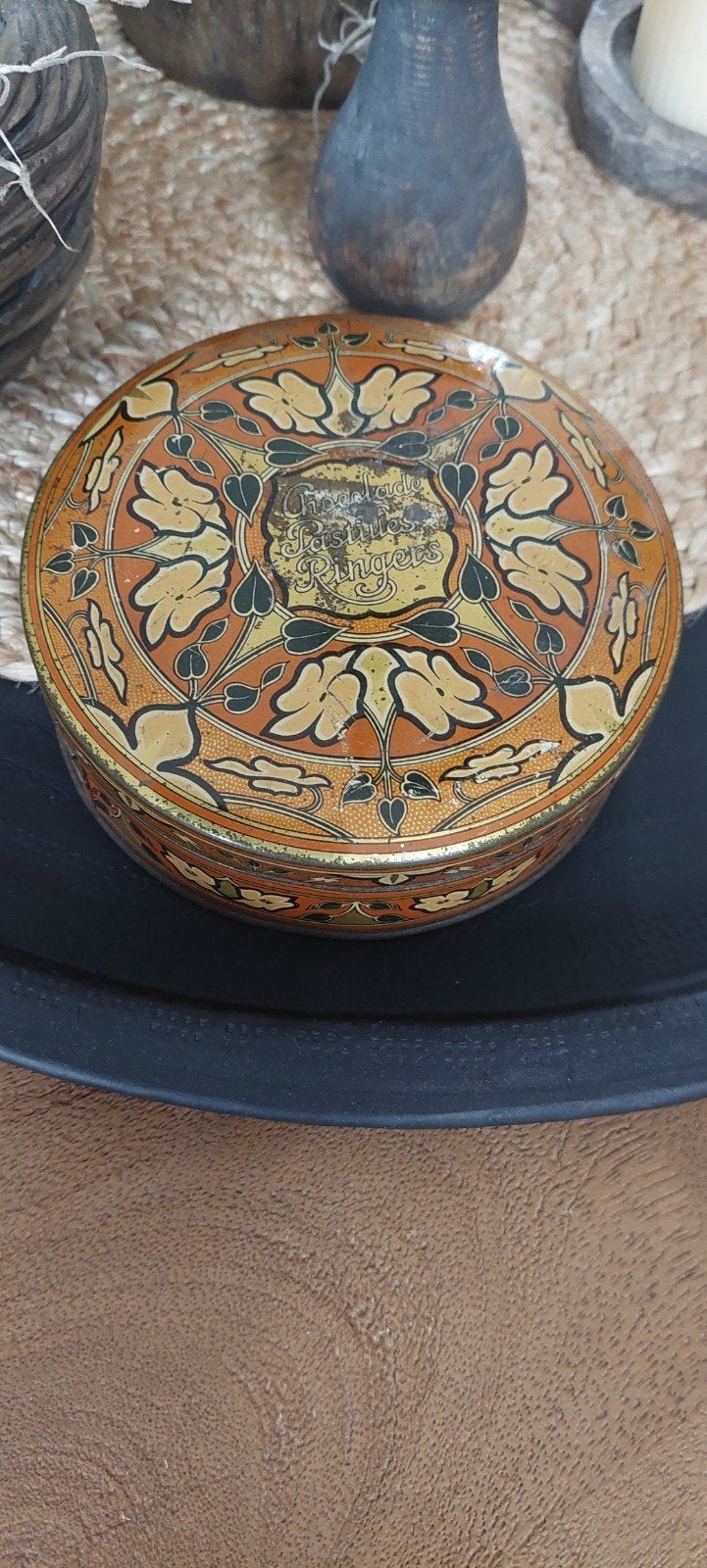 OUD BLIKJE CHOCOLADE PASTILLES RINGERS  ROTTERDAM 1920, Verzamelen, Ophalen of Verzenden, Gebruikt, Overige, Overige merken