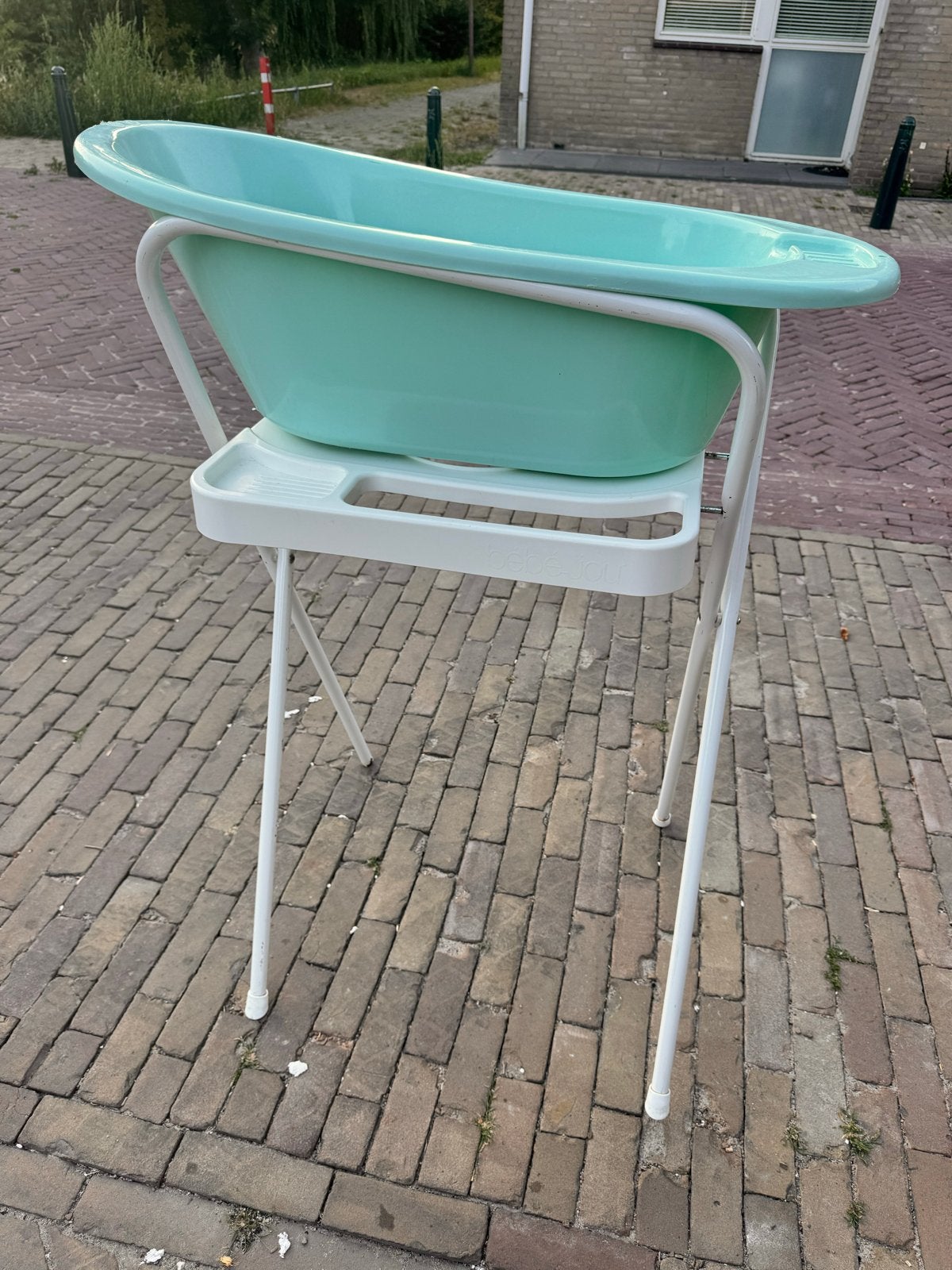 Baby badje met standaard, Gebruikt, Badje, Standaard, Ophalen
