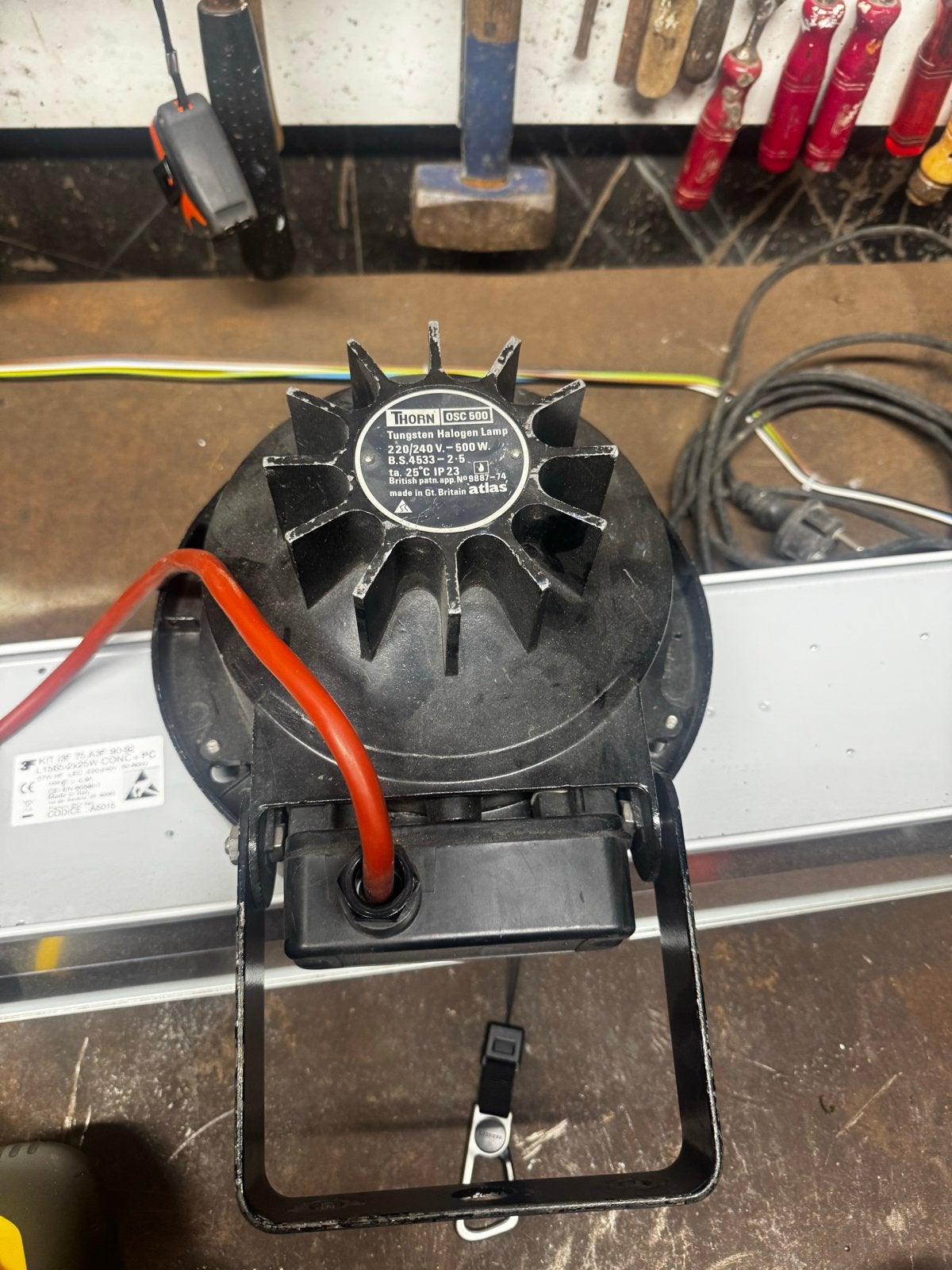 Thorn OSC 500 Tungsten Halogeen Lamp, Metaal, Overige merken, Gebruikt, Zwart