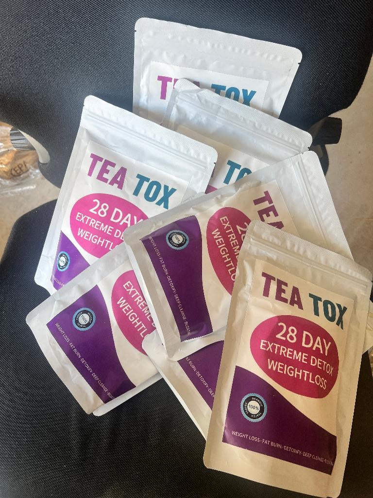 AFVALTHEE 25x TEATOX ZAKKEN 28 ZAKJES PER STUK, Verzenden
