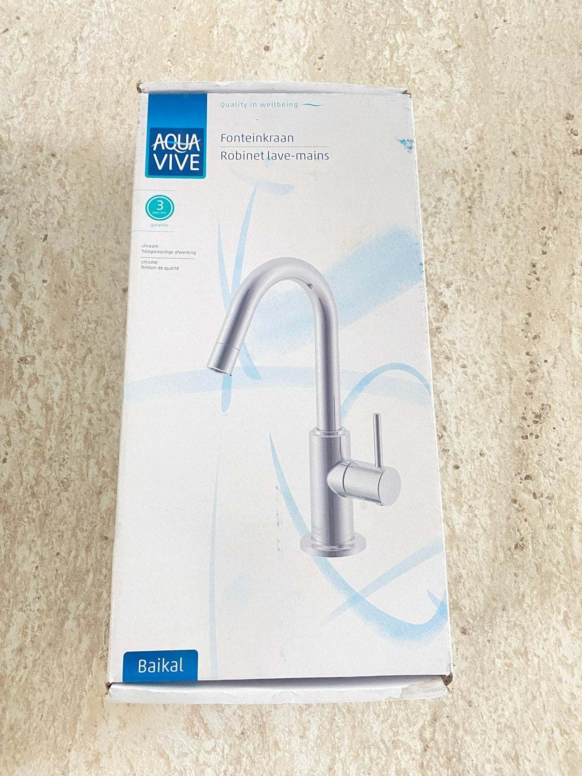 Aqua Vive Baikal Fonteinkraan Chroom - Nieuw in doos, Ophalen of Verzenden, Nieuw, Chroom, Kraan