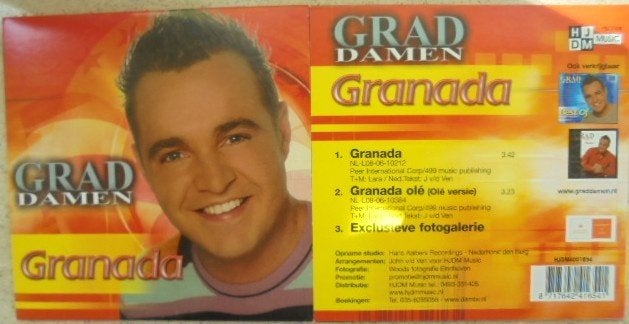 GRAD DAMEN Granada  NIEUWE CD-Single 8717642416541, Ophalen of Verzenden, Nieuw in verpakking, Levenslied of Smartlap, Single