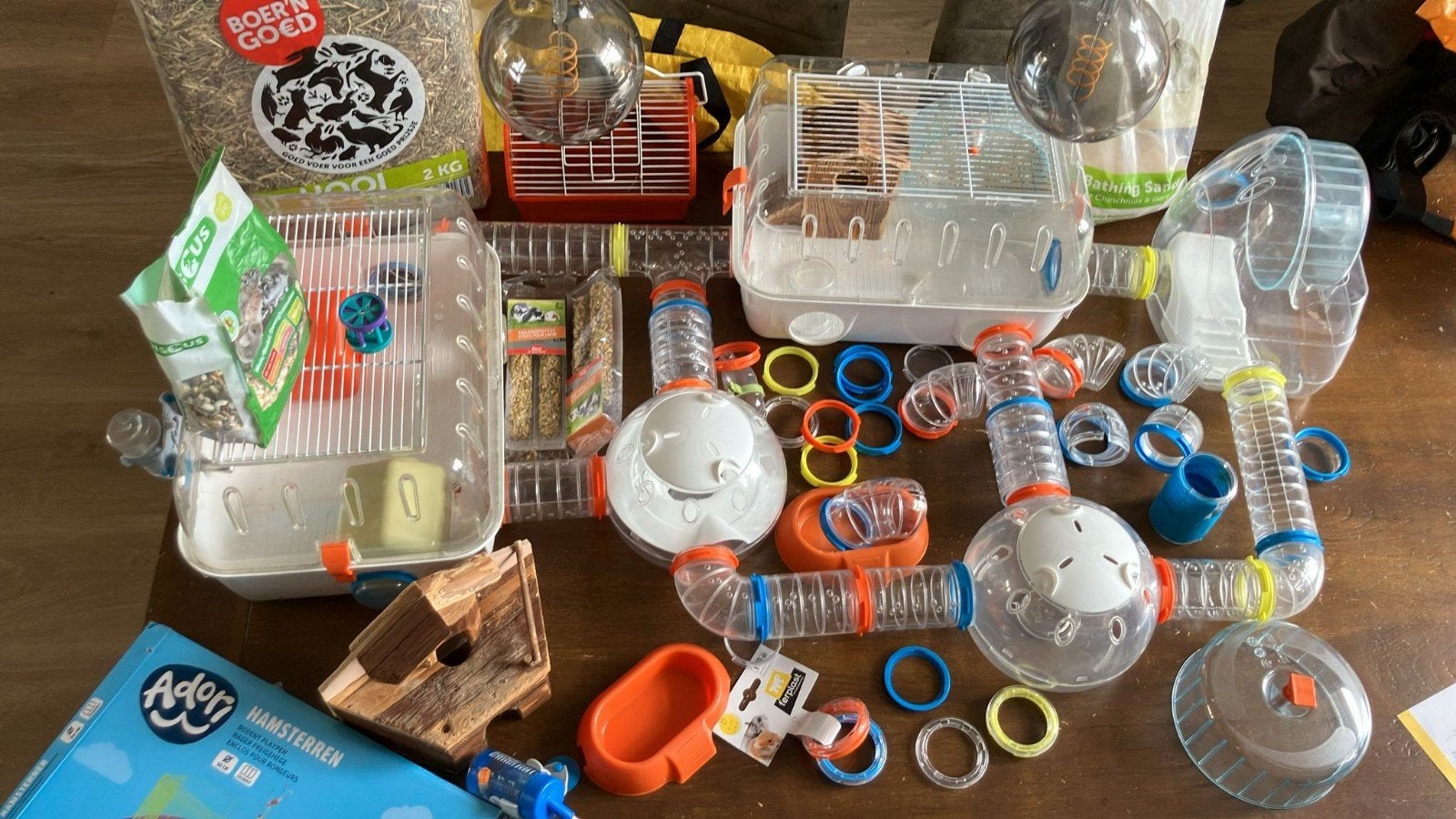 ferplast hamsterkooi met toebehoren, Dieren en Toebehoren, Knaagdieren en Konijnen | Hokken en Kooien, Ophalen, Minder dan 75 cm