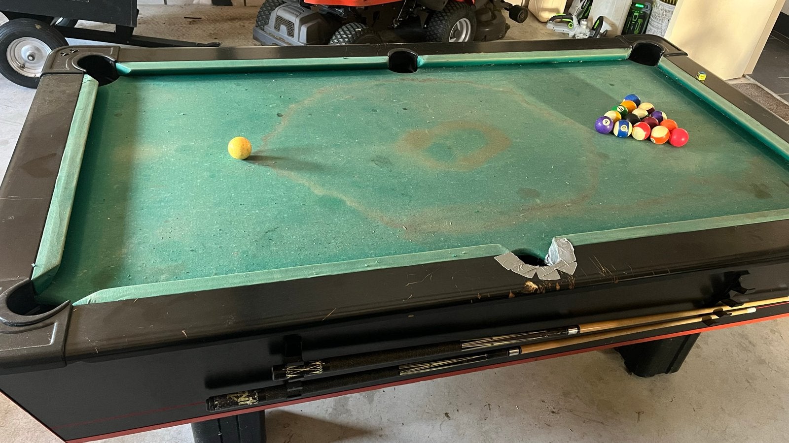 Gebruikte Pooltafel met Ballen en Keuen, Ophalen, Gebruikt, Pooltafel