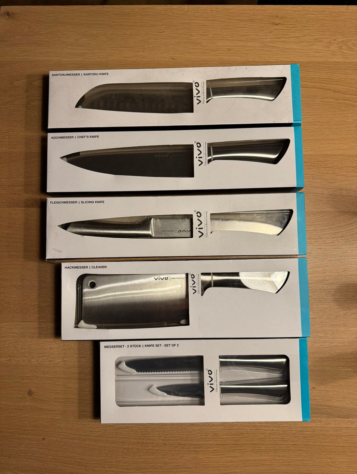 Villeroy & Boch Vivo messen koksmes, santoku, hakmes, Ophalen of Verzenden, Nieuw, Porselein, Overige stijlen
