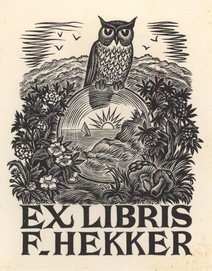 1253 Ex Libris Nederland : Thijs Mauve, 1942, Verzenden, Ex libris