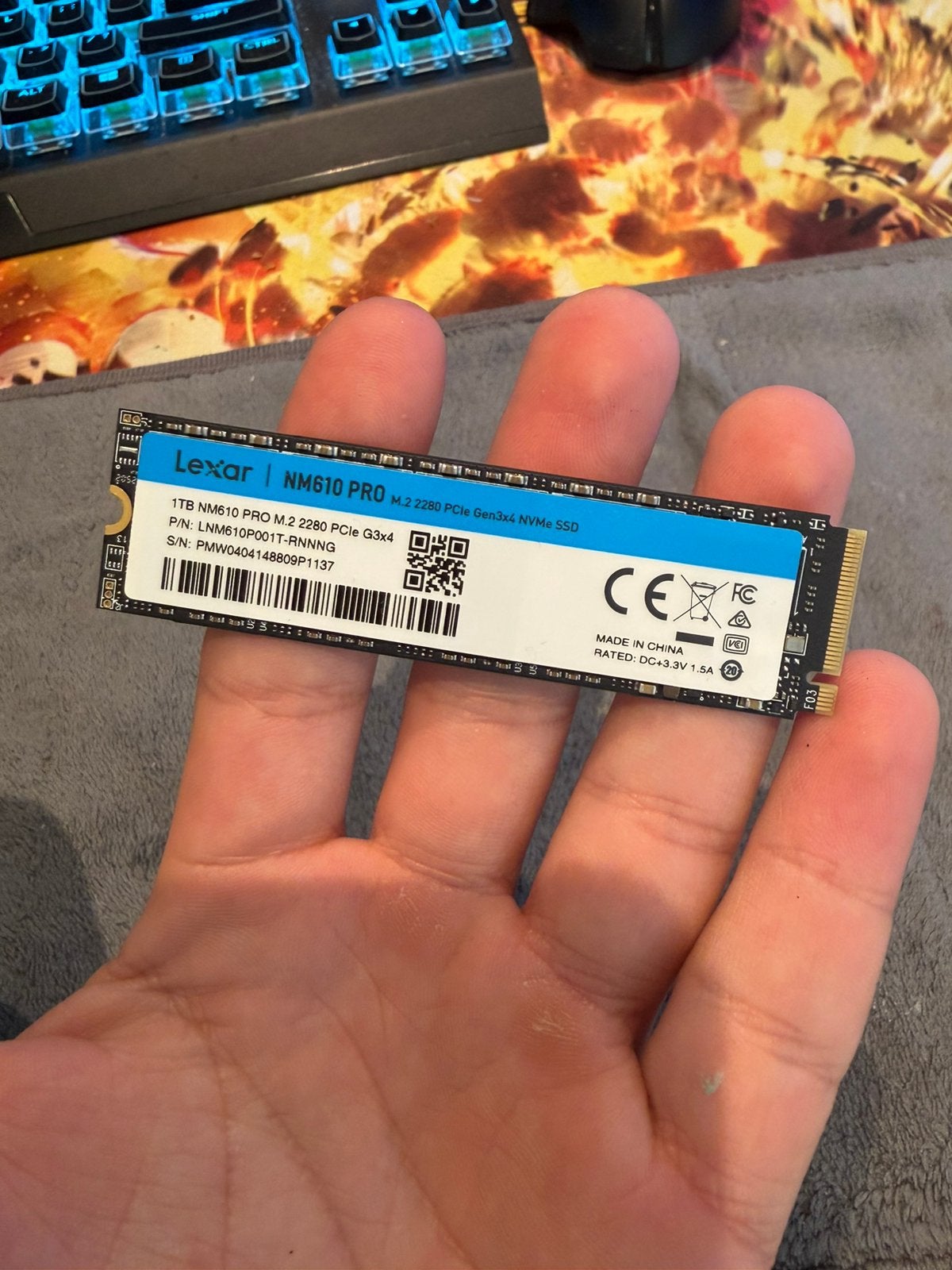 Lexar NM610 PRO 1TB M.2 NVMe SSD | Snelle Opslag, Computers en Software, Harde schijven, Ophalen, Intern, SSD, Zo goed als nieuw