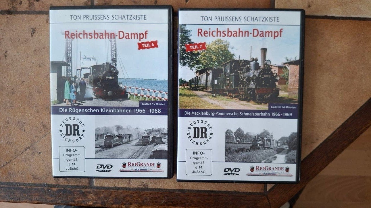 DVD'S Reichsbahn-Dampf deel 6 en 7, Verzamelen, Ophalen of Verzenden, Zo goed als nieuw, Trein, Overige typen