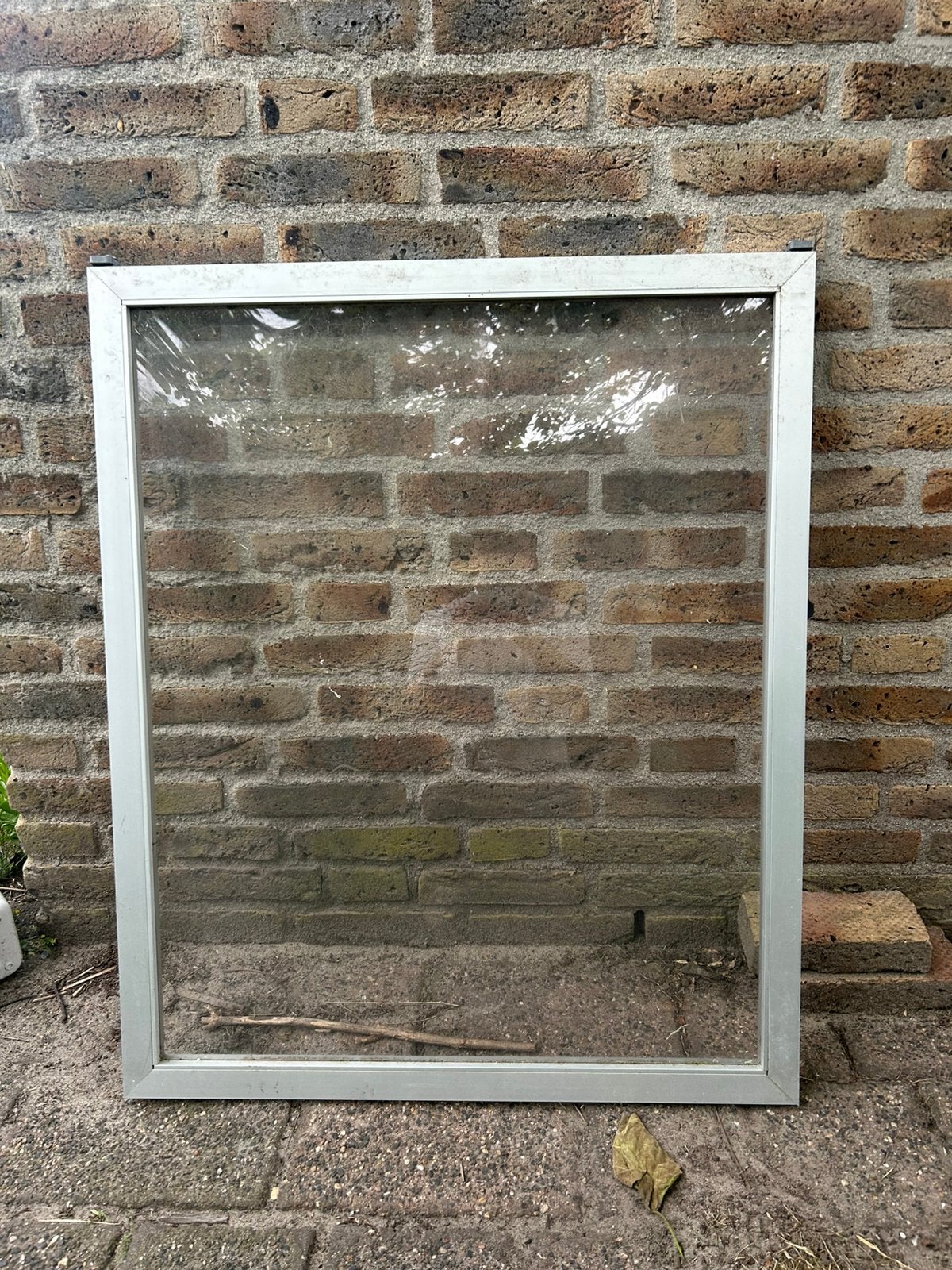 Kasraam / Plexiglas raam met aluminium frame 85x70 cm, Ophalen, Zo goed als nieuw, Glasplaat, 160 cm of meer