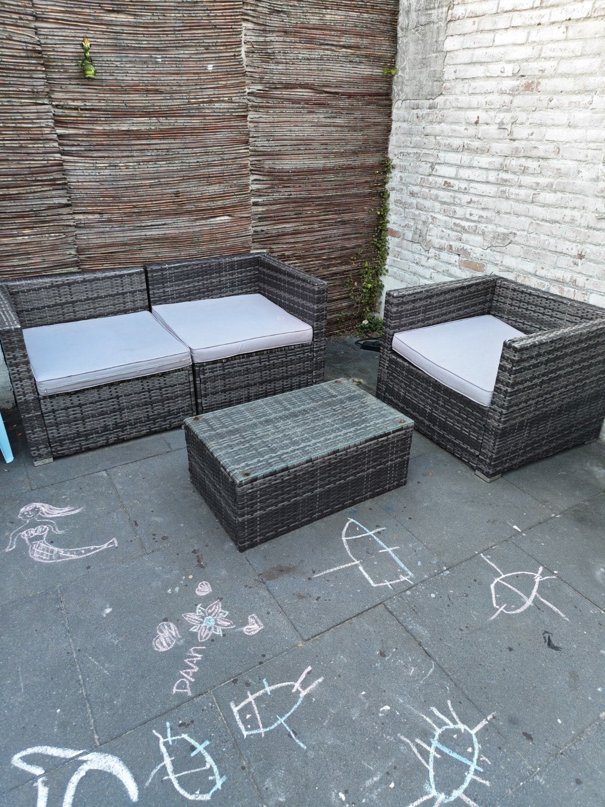 Loungeset 3 delig 150x75x64cm, Tuin en Terras, Tuinsets en Loungesets, Ophalen of Verzenden, Gebruikt