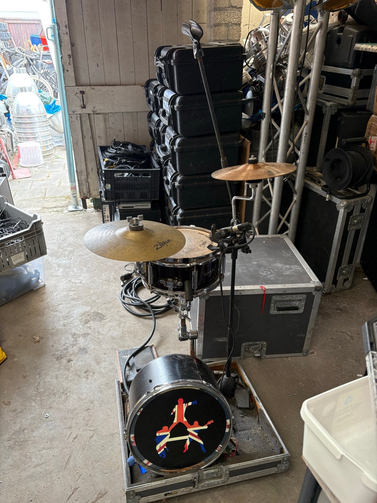 Compact Cocktail Drumset met Digitale Kick en Bekkens, Ophalen, Gebruikt, Overige merken, Elektronisch