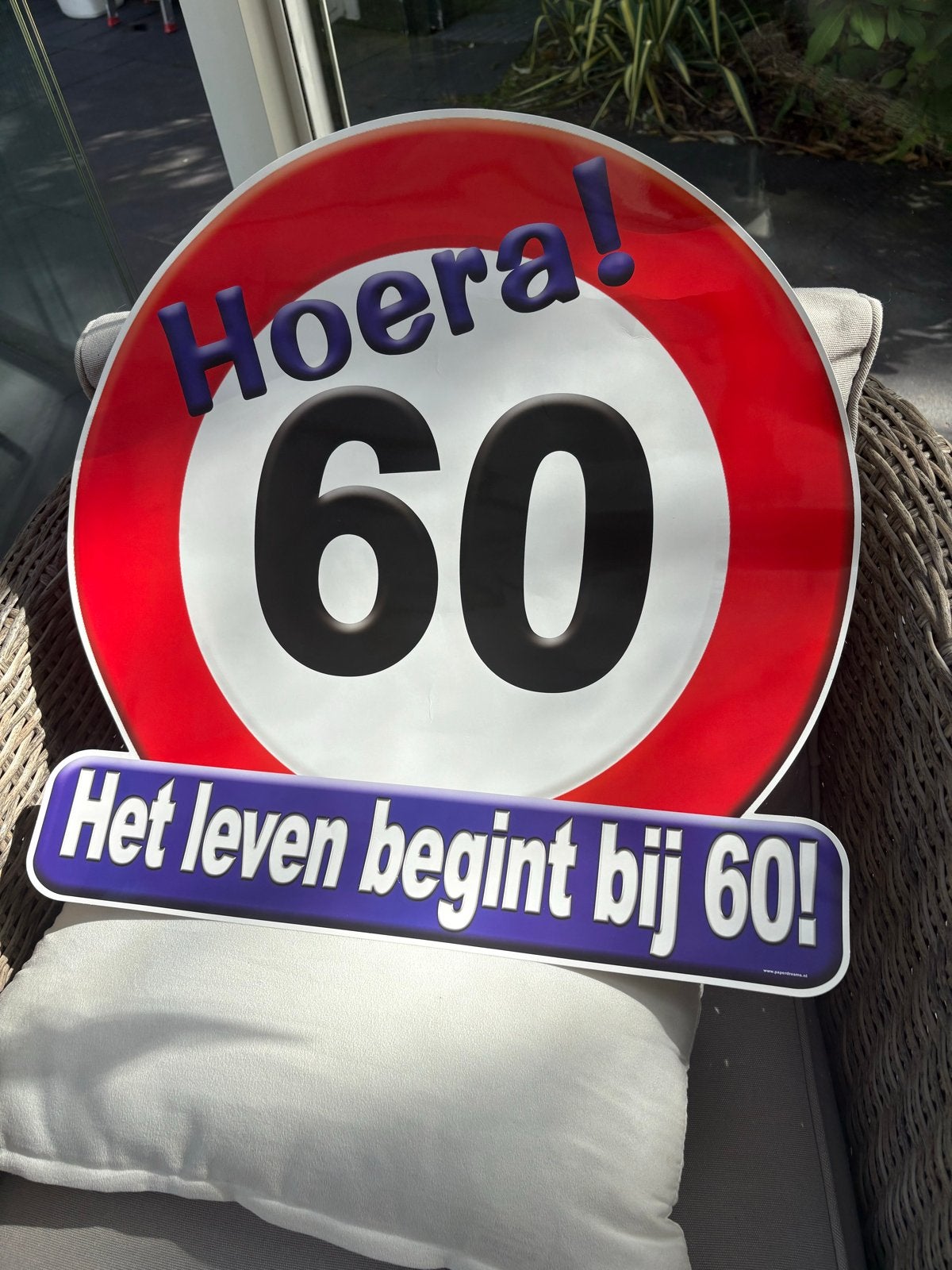 Feestversiering 60 jaar: Hoera!, Ophalen of Verzenden, Gebruikt, Versiering, Verjaardag
