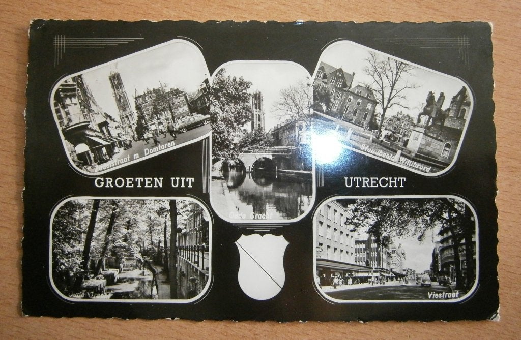 Kaart - Groeten uit Utrecht - 02, Verzamelen, Ansichtkaarten | Nederland, Ophalen of Verzenden, Gelopen, Utrecht