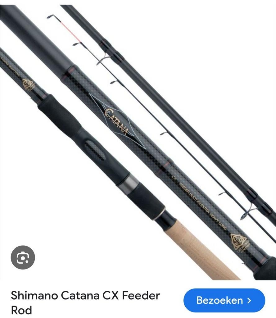 ( GEZOCHT! ) shimano CX catana Light feeder?, Ophalen of Verzenden, Zo goed als nieuw, Werphengel